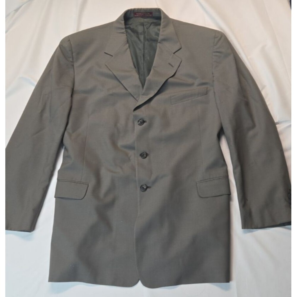Nordstrom Blazer Mens Suit Jacket Gray 44L 3 Button Business Formal Wear